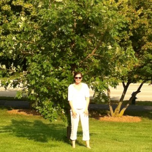 Marian with the Oak Tree on his 10th birthday.